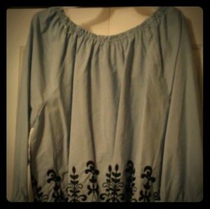 Time and tru embroidered blouse